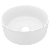 Cumpara ieftin Chiuveta de baie lux, alb mat, 40 x 15 cm, ceramica, rotund