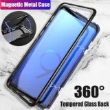 Husa Samsung Galaxy NOTE 8 , Magnetica 360 grade Negru, Perfect Fit cu spate de sticla securizata premium +