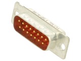 Conector D-Sub tată 15 pini, mufă pentru montare pe panou