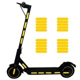 Autocolante reflectorizante pentru trotineta electrică Xiaomi M365 / Essential / 1S / Pro/2, 90x20 mm, galben, 20 bucăți | Motorevolution