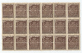 *Romania, lot 566 cu 18 timbre fiscale pt. impozite, bloc, 1944, MNH, Nestampilat
