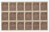 *Romania, lot 566 cu 18 timbre fiscale pt. impozite, bloc, 1944, MNH