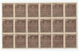 *Romania, lot 566 cu 18 timbre fiscale pt. impozite, bloc, 1944, MNH, Nestampilat