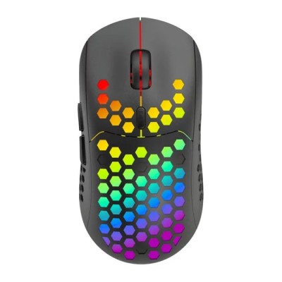 Mouse Nou IBLANCOD BL110, 3200dpi, 5 Butoane, RGB, Negru, Wireless foto