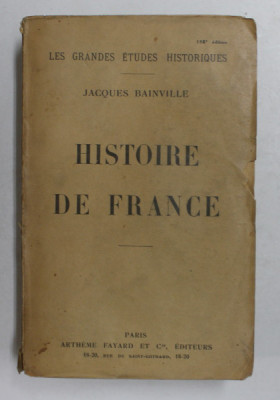 HISTOIRE DE FRANCE par JACQUES BAINVILLE , 1924 foto