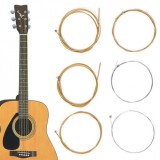 Cumpara ieftin Set 6 Corzi metalice din otel bronz rezerva pentru chitara acustica