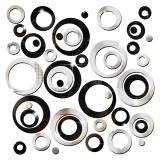 Set oglinzi design modern, Axroad Mall, 48 bucati/set, Rezistent la apa, Design interior, Usor de curatat si