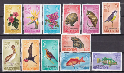 Grenada Grenadines 1974 flori si fauna MI 5-16 MNH foto