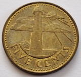 Barbados, 5 Cents 1988