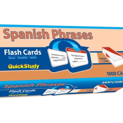 Spanish Phrases Flash Cards (1000 Cards): A Quickstudy Reference Tool foto