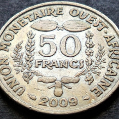Moneda exotica 50 FRANCI - AFRICA de VEST, anul 2009 * cod 3826 B