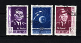 Timbre Rom&acirc;nia, 1962 | Cosmonauţi Vostok 3 şi 4 - Cosmos | aph, Spatiu, Stampilat