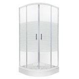 Cumpara ieftin Cabină de duș curbată Madera 80 cu cădiță 80x80x206 cm