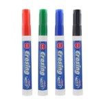 Marker tabla magnetica, reincarcabil, varf rotund 2.8 mm, set 4 culori