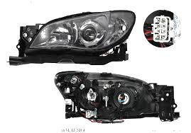 Far Subaru Impreza (GD/GG) 10.2005-09.2007 DEPO partea Stanga electric fara motoras tip bec H7+HB3, culoare rama negru foto