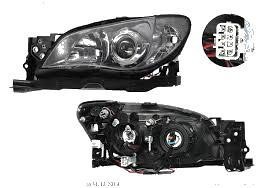 Far Subaru Impreza (GD/GG) 10.2005-09.2007 DEPO partea Stanga electric fara motoras tip bec H7+HB3, culoare rama negru