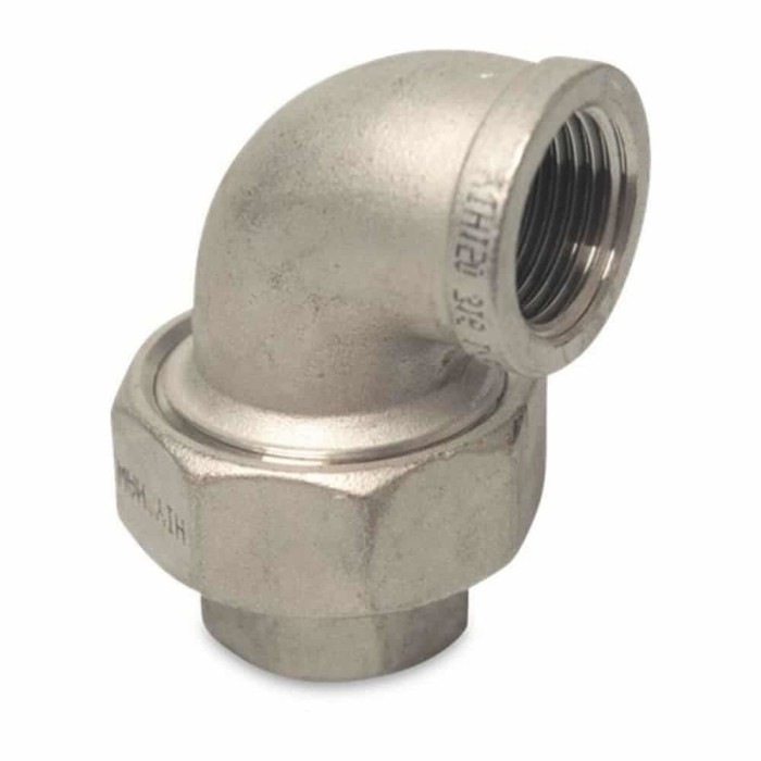 Cot Filetat Inox 1 Tol, Racord Filetat Inox V4A, Cot Inox 90 Grade