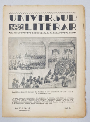 REVISTA &amp;#039;UNIVERSUL LITERAR&amp;#039;, ANUL XLII, NR. 4, 24 IANUARIE 1926 foto