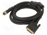 Cablu DVI-D Dual Link 3m PVC VCOM