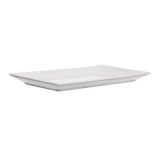 Platou dreptunghiular pentru servire,ceramica,alb 30x15 cm