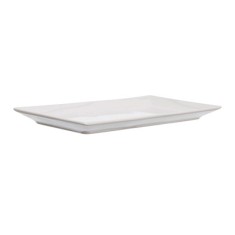Platou dreptunghiular pentru servire,ceramica,alb 30x15 cm