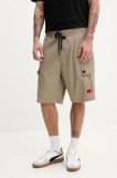 HUGO pantaloni scurti din bumbac culoarea maro, 50510594