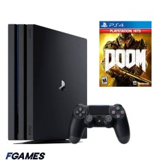 Consola Sony Playstation 4 Pro Ps4 1tb + Controller + Doom (2016) PlayStation 4, Second-Hand