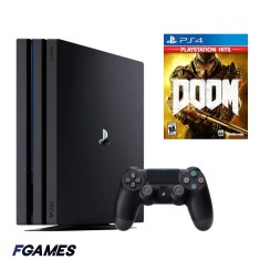 Consola Sony Playstation 4 Pro Ps4 1tb + Controller + Doom (2016) PlayStation 4, Second-Hand
