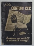 LISTA DE CONTURI CEC , NUMARUL 13 , 1942