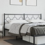 Gossi tablie de pat metalica, negru, 180 cm