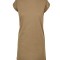 Rochie scurta pentru femei Urban Classics TB1910, guler ingust, kaki, L - OUTLET