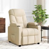 VidaXL Fotoliu de masaj, crem, material textil
