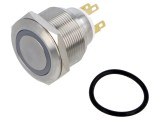 Comutator ONPOW anti-vandalism 2 poziții SPDT 3A 220VAC IP65 GQ25-L-11E/J/B/12V/S
