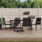 vidaXL Set mobilier de grădină, 5 piese, negru, textilenă și oțel