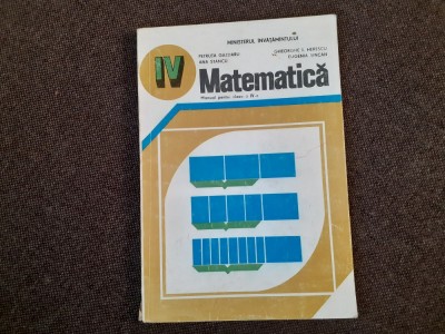 PETRUTA GAZDARU MATEMNATICA MANUAL PENTRU CLASA A IV A foto