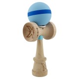 Kendama X Originala, Profesionala, Cyrax, Cupe Mari KING SIZE V3, Rubber Grip, Gaura in Baza, Rulment Metalic, din lemn 18 cm, Ata 62/65 cm, M Bleu/Al
