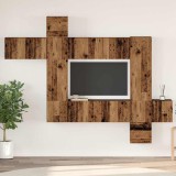 vidaXL Set comodă TV 10 pcs Lemn vechi 30.5 x 30 x 90 cm Lemn compozit