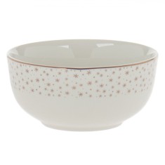 Bol Portelan, Alb, Model Stele Aurii, Capacitate 0,5L, 13.5x6.5cm