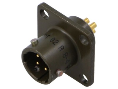 Conector circular soclu tată AMPHENOL PT/451 4 pini 7,5A 600V drept foto