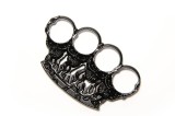 Cumpara ieftin Box Metalic Autoaparare Ideallstore Negru Cap de Mort Craniu Rozeta 12cm x 7cm