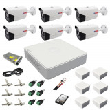 Sistem supraveghere 6 camere Rovision oem Hikvision 2MP full hd, DVR 8 canale 1080P, accesorii si hard SafetyGuard Surveillance