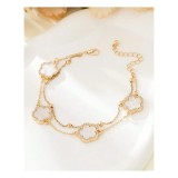 Cumpara ieftin Brățară Elegantă cu Trifoi Norocos cu Patru Foi, Design Dublu - 762155