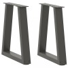 VidaXL Picioare pentru măsuță de cafea &icirc;n formă de V, 2 buc., antracit, 38x(42-43,3) cm, oțel 4012546