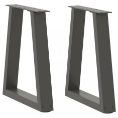 vidaXL Picioare pentru măsuță de cafea &icirc;n formă de V, 2 buc., antracit, 38x(42-43,3) cm, oțel 4012546