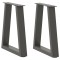 vidaXL Picioare pentru măsuță de cafea &icirc;n formă de V, 2 buc., antracit, 38x(42-43,3) cm, oțel 4012546
