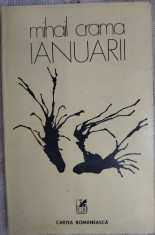 MIHAIL CRAMA: IANUARII/VERSURI/editia princeps 1976/tiraj 550/dedicatie-autograf