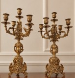 Spectaculoase sfeșnice din bronz masiv in stilul Rococo ,piese cu o lucrătură de o foarte mare finețe