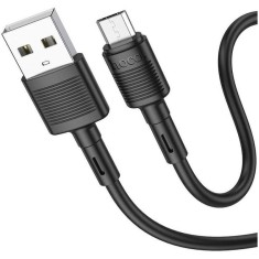 Cablu Date si Incarcare HOCO, X83 Victory,USB la MicroUSB, 1m, 2.4A, Negru