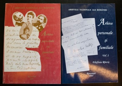 Filofteia R&amp;icirc;nziș - Arhive personale și familiale. Repertoriu arhivistic (2 vol.) foto