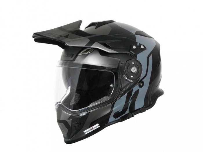 Casca adventure Just1 J34 Pro Tour, Negru + Gri, marimea L